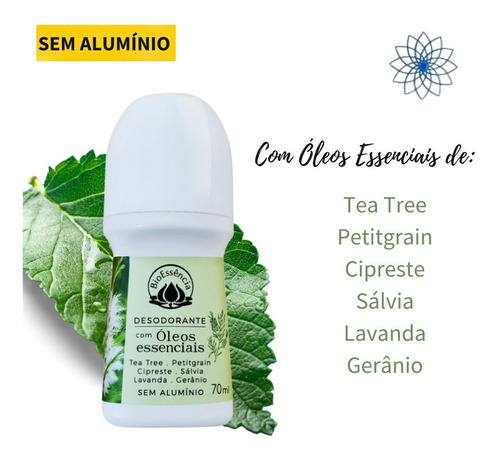 Desodorante Sem Alumínio Com Óleos Essenciais Bioessencia Fragrância Óleos Essenciais