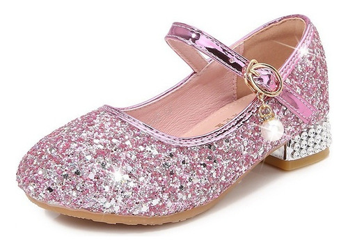 Zapatos Princesa Lentejuelas De Plata Para Niñas Talla:23-41