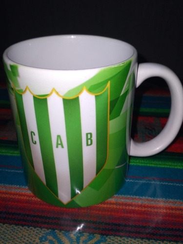 Taza Del Taladro En  Ceramica Cuadro Fútbol Banfield 