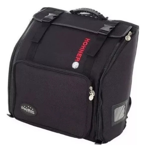 Acordeon Hohner A16721s Bravo Iii 96 Bajos Negro Con Funda