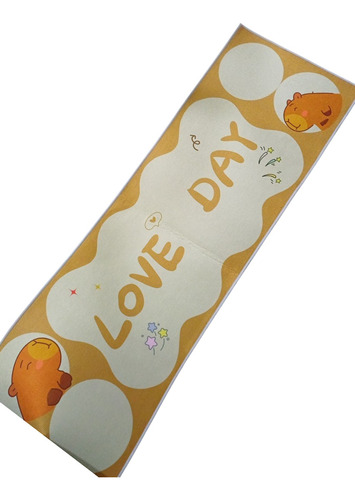 Alfombra Capibara Kawaii 120x40cm Decorativa 1.2 M 40 Cm Dibujo Capi Marrón