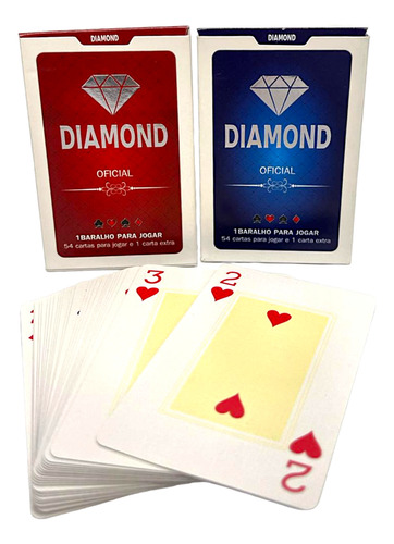 Conjunto Baralho Diamond Tradicional Com 2 Unidades Oficial