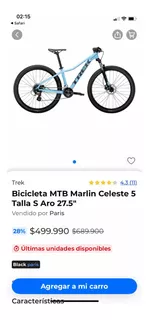 Bicicleta Trek Marlin 5 Wsd 27,5 S Color Calipso