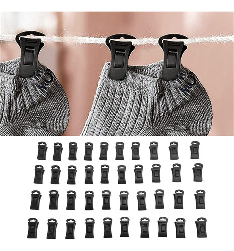 Pinzas De Plástico Antideslizantes Para Ropa, Calcetines, 40