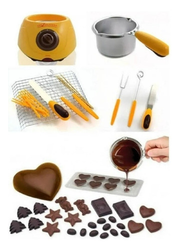 Maquina Olla Fondue Para Derretir Chocolate + 30 Accesorios