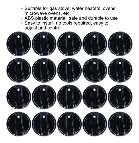 20 Perillas De Control Universales De 8 Mm Para Cocina, Abs,