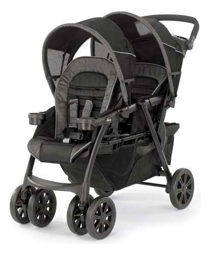 Chicco Cortina Together Double Stroller - Minerale (black/si