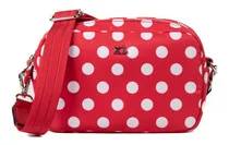 Comprar Cartera Mujer Cartera Xl Extra Large Lois Bandolera Rojo Acabado de los herrajes Níquel Correa de hombro A tono Diseño de la tela Liso