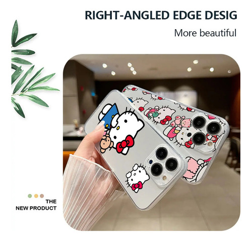 Funda De Teléfono Sanrio Hello Kitty Para iPhone 15 14 13 12