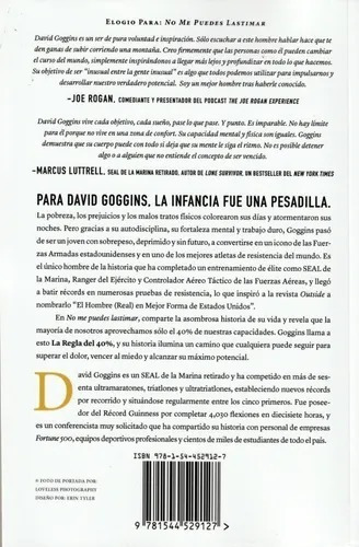 Libro No Me Puedes Lastimar, De David Goggins