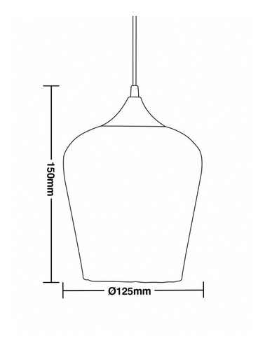Pendente Lustre Layla Pp Vidro Transparente Taschibra Bivolt