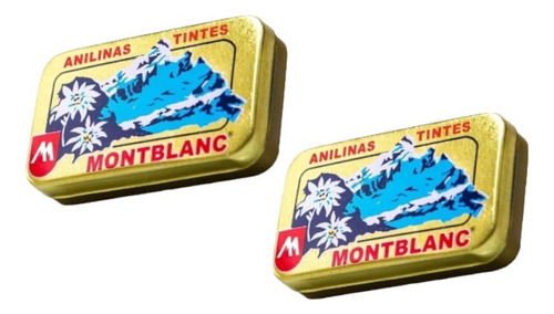 Pack X 2 Anilinas Montblanc Negra Cajita Dorada