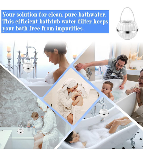 Filtro De Bola Para Baño,filtra 2,500 Galones,libre De Bpa