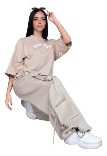 Pantalon Wide Leg Mujer Gabardina Premium Varios Colores