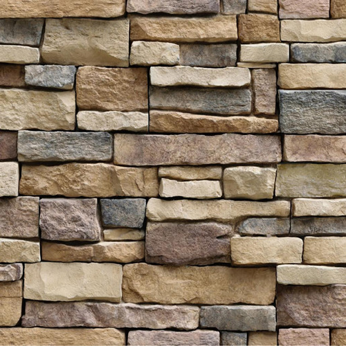 Papel De Pared Autoadhesivo Con Efecto Ladrillo Y Piedra En