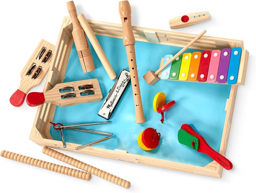 Set De 12 Instrumentos Musicales Para Niños En Madera Niñas