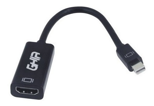 Adaptador Ghia Adap-9 Mini Dp Macho - Adaptador HDMI Feminino Preto/vc