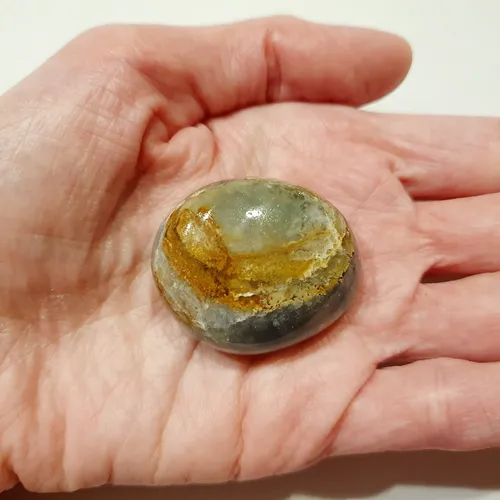 Piedra Energética Natural Onix Cielo Rolada / Pulida
