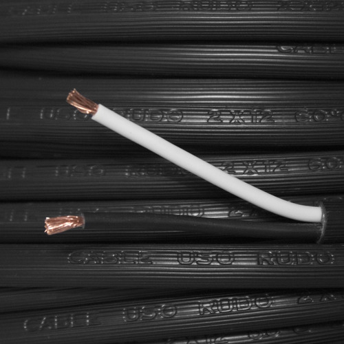 Cable Uso Rudo 2x12 Rollo 100m Negro