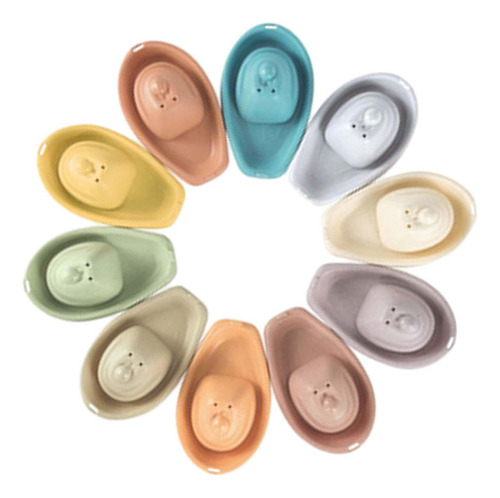 Nuevo 10 Piezas De Juguete De Barco De Baño For Bebé,