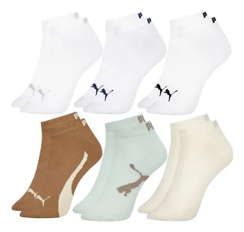 6 Pares Meias Puma Original Cano Baixo Curto Soquete Algodão
