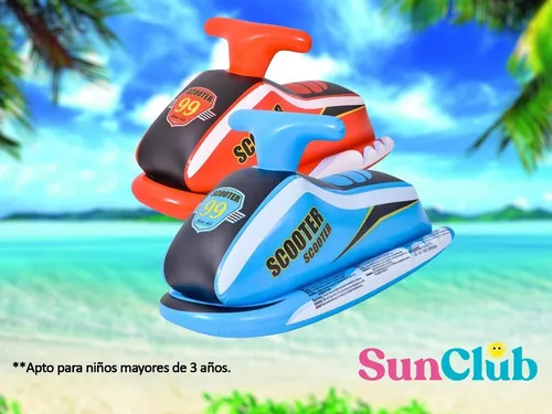 Moto Scooter De Agua Inflable Pileta Niños Flotador Pileta