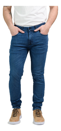 Jean Negro Skinny Chupin Elastizado Hombre Mistral 50140