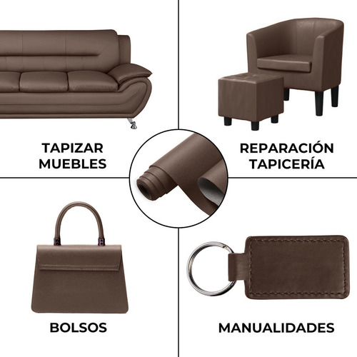 Tela vinipiel rollo 1.40m x 10m tapizar color capuchino liso Be Brandless Tela Jazz