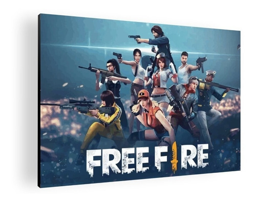 Cuadro Decorativo Moderno Mural Poster Free Fire 118x84 Mdf