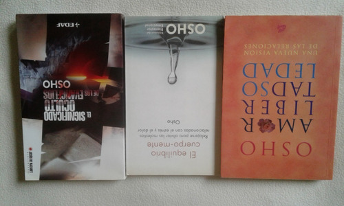 Osho-3 Libros-amor,libertad,soledad-equilibrio Cuerpo-mente