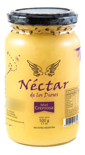 Miel Cremosa En Frasco Nectar De Los Dioses 500gr