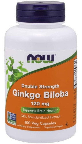 Ginkgo Biloba 120 Mg Now 100 Capsulas Vegetales