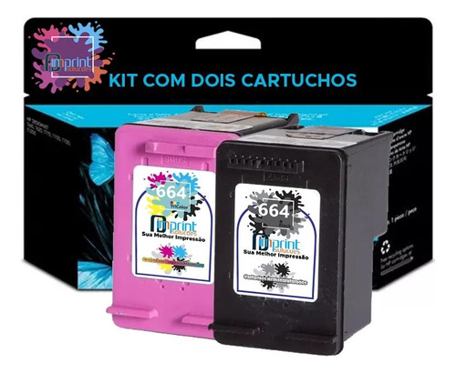 Kit Cartucho 664 Preto + Colorido (Recondicionado)