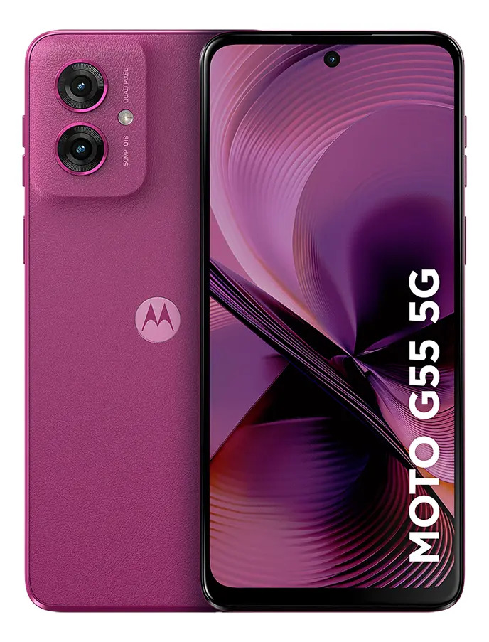 Smartphone Motorola Moto g55 5G - 256GB 16GB (8GB RAM+8GB Ram Boost) e Camera 50MP com AI NFC Tela 6.5" com Superbrilho - Rosa