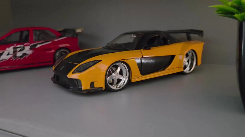Miniatura Han's Mazda Rx-7 Velozes E Furiosos Jada 1/24 Laranja