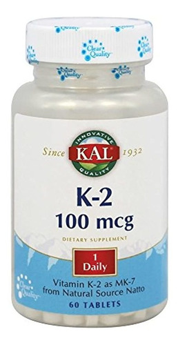 Kal K-2  -100 mcg  60 tabletas