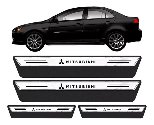 Soleira Protetor Porta Platinum Lancer 2012 2013 2014 2015 2