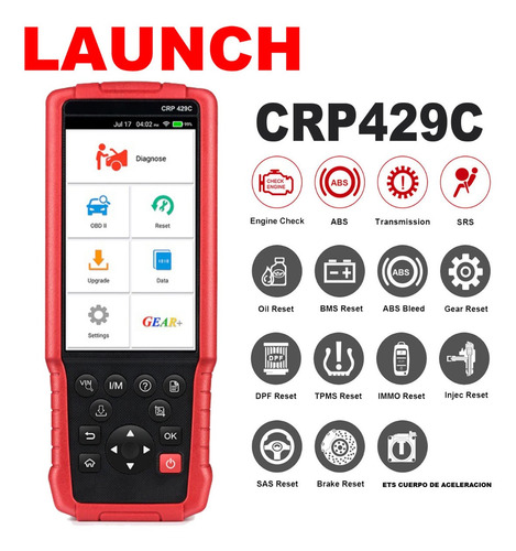 Escáner Automotriz Launch Crp429c Cuerpo De Aceleración Caja