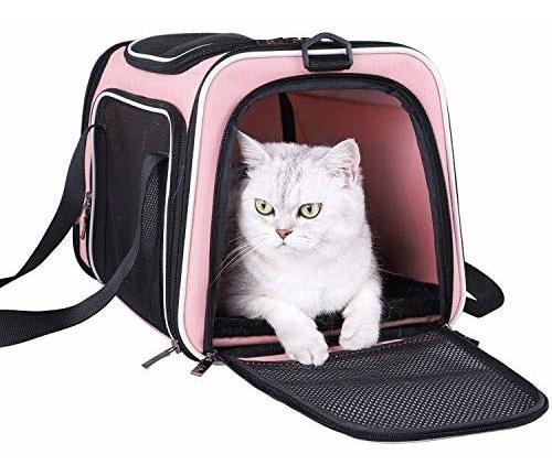 Caja De Viaje Para Gato Petisfam - Transportador Suave, Rosa