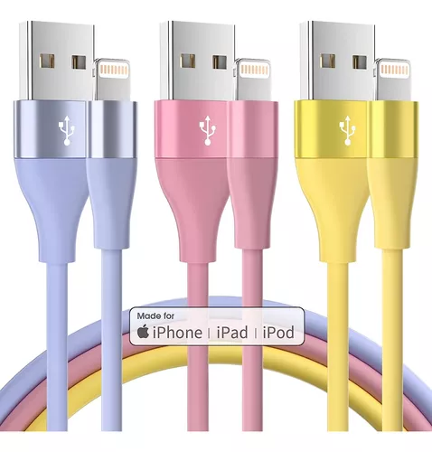 Cargador Para iPhone Paquete De 3 Cable Lightning De 10 Pies