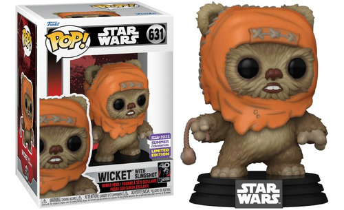 Funko Pop Star Wars Wicket With Slingshot #631 Ccsd 2023