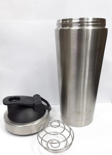 Imagem 2 de 5 de Coqueteleira Academia Inox Garrafa Mola 750ml Ntk
