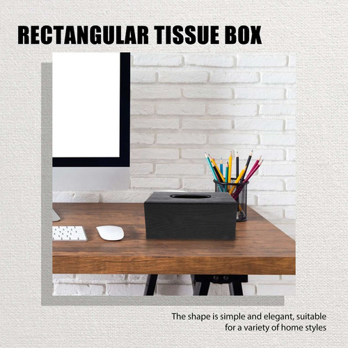 Caja De Pañuelos Rectangular De Madera Natural Elegance Wood