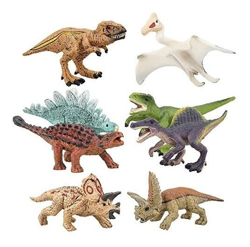 Toymany 8pcs Realistas Figuras Mini Dinosaurios, Texturas De