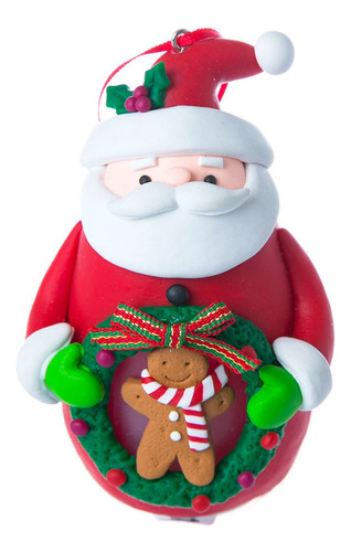 Imagen 1 de 5 de Decoración Navideña Santa Con Galleta Iluminada