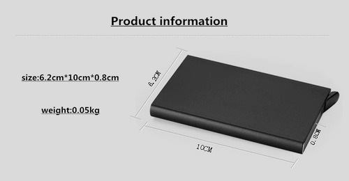 Imagen 4 de 9 de Billetera Para Hombre Y Mujer- Tarjetero Metálico Anti Rfid