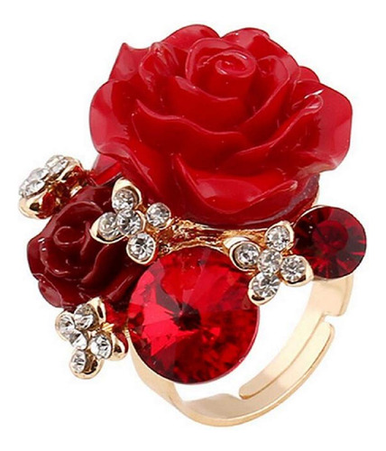 Anillos De Flores Chapados En Oro Rosa Para Mujer, Anillos .