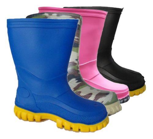 Imagen 4 de 4 de Bota Plástica Para La Lluvia Niñas