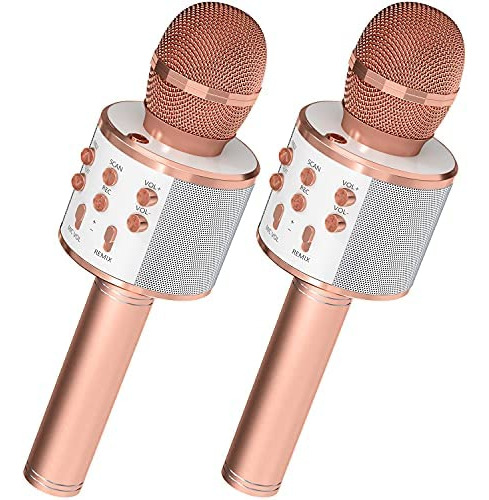 Ovellic 2 Pack Micrófono De Karaoke Para Niños, Micrófono De