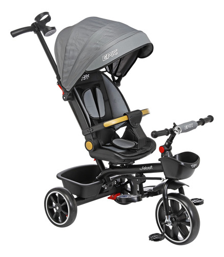 Triciclo Infantil Con Asiento Reclinable Y Gira 360 Canasto
